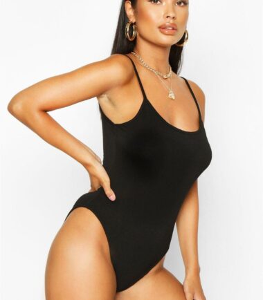 New-Womens-Plain-Sleeveless-Cami-Vest-Thin-Strappy-Leotard-Bodysuit-Summer-Top New Womens Plain Sleeveless Cami Vest Thin Strappy Leotard Bodysuit Summer Top
