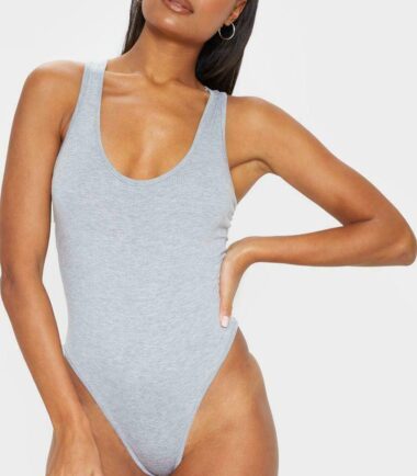 New-Womens-Sleeveless-Plain-Muscle-Racer-Back-Leotard-Stretchy-Bodysuit-Vest-Top New Womens Sleeveless Plain Muscle Racer Back Leotard Stretchy Bodysuit Vest Top