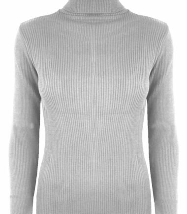 New-Womens-Plain-Ribbed-Knitted-Polo-Turtle-Neck-Stretch-Long-Sleeve-Jumper-Top New Womens Plain Ribbed Knitted Polo Turtle Neck Stretch Long Sleeve Jumper Top