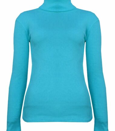 New-Womens-Plain-Ribbed-Knitted-Polo-Turtle-Neck-Stretch-Long-Sleeve-Jumper-Top New Womens Plain Ribbed Knitted Polo Turtle Neck Stretch Long Sleeve Jumper Top