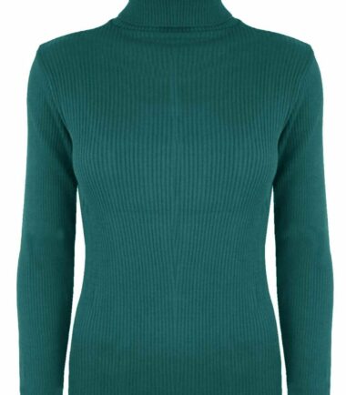 New-Womens-Plain-Ribbed-Knitted-Polo-Turtle-Neck-Stretch-Long-Sleeve-Jumper-Top New Womens Plain Ribbed Knitted Polo Turtle Neck Stretch Long Sleeve Jumper Top