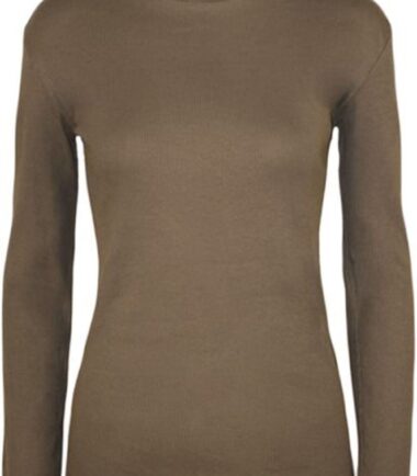 New-Womens-Plain-Ribbed-Knitted-Polo-Turtle-Neck-Stretch-Long-Sleeve-Jumper-Top New Womens Plain Ribbed Knitted Polo Turtle Neck Stretch Long Sleeve Jumper Top