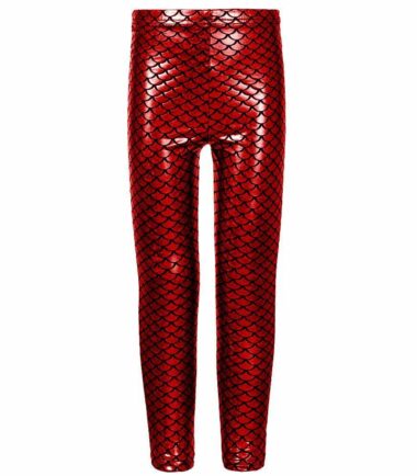 New Kids Girls Mermaid Fish Scale Holographic SlimFit Metallic Leggings Trousers