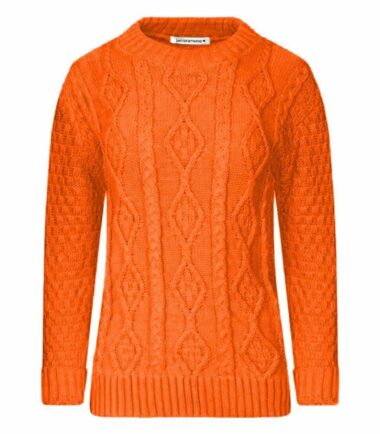 New Womens Crew Neck Chunky Cable Knitted Long Sleeve Warm Jumper Sweater Dress