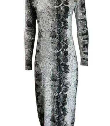 New Women Grey Snake Print Cami Vest Top Swing Maxi Midi Dress Cardigan Leggings