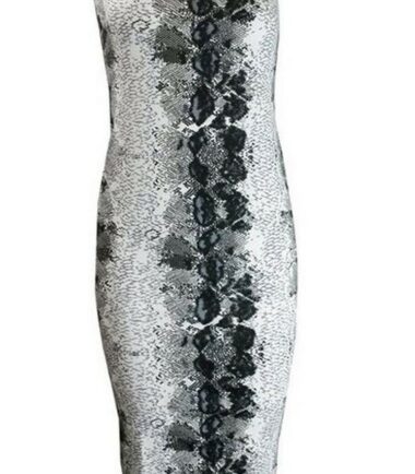 New Women Grey Snake Print Cami Vest Top Swing Maxi Midi Dress Cardigan Leggings