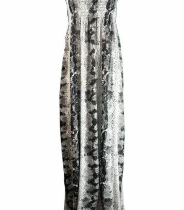 New Women Grey Snake Print Cami Vest Top Swing Maxi Midi Dress Cardigan Leggings