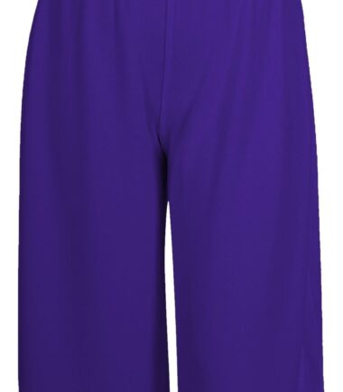 Womens-Plain-Wide-Leg-Culottes-3/4-Length-Shorts-Trousers-Casual-Palazzo-Pants Womens Plain Wide Leg Culottes 3/4 Length Shorts Trousers Casual Palazzo Pants