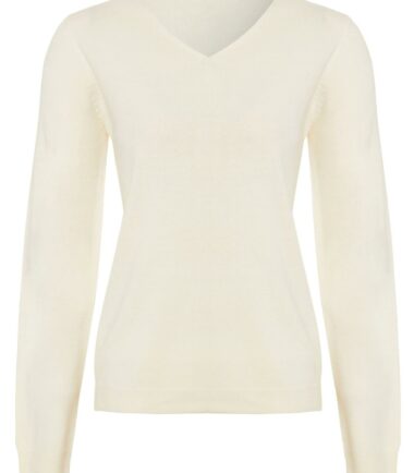 Womens V Neck Long Sleeve Soft Everyday Knitted Jumper Size