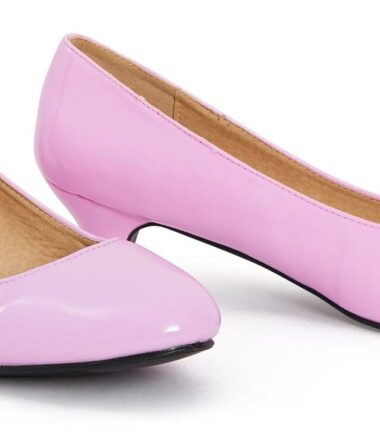Shelikes Women Unisex Low Kitten Heel Plus size Work Shoes UK 9 - 12