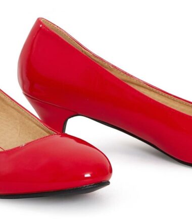 Shelikes Women Unisex Low Kitten Heel Plus size Work Shoes UK 9 - 12