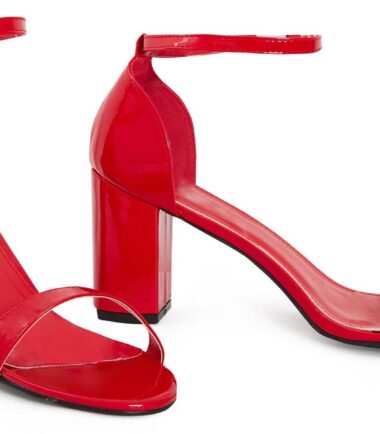 Shelikes Womens Unisex Drag Queen Cross Peep Toe Buckle Ankle Plus Size Heels