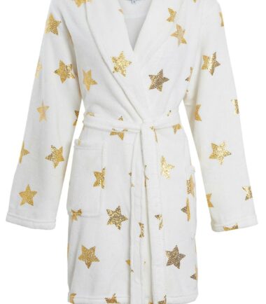 Shelikes Womens Soft And Cosy Tie Dye Star Spot Mermaid Hooded Dressing Gown