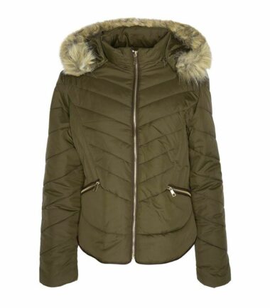New-Womens-Fashion-Jacket-Zigzag-Padded-Quilted-Ski-Puffa-Fur-Hood-Zip-Coat-Top New Womens Fashion Jacket Zigzag Padded Quilted Ski Puffa Fur Hood Zip Coat Top