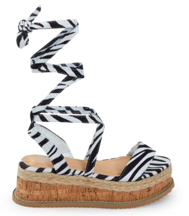 Shelikes Womens Flat Wedge Espadrille Lace Tie Up Sandals Platform Summer Shoes