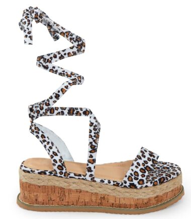 Shelikes Womens Flat Wedge Espadrille Lace Tie Up Sandals Platform Summer Shoes