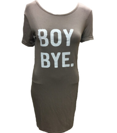 WOMENS BOY BYE DRESS LADIES TOP TURN-UP SHORT SLEEVE T-SHIRT BEYONCE PARTY NEW