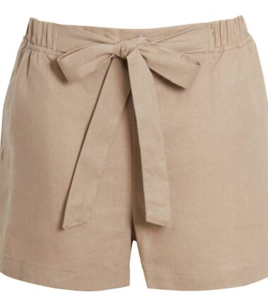 Shelikes Womens Shorts Linen High Waisted Summer Beach Casual 10-20