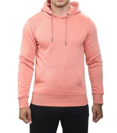 Mens Pullover Hoodie Hooded Sweatshirt Fleece Top Plain Hoody Jumper S - 5XL