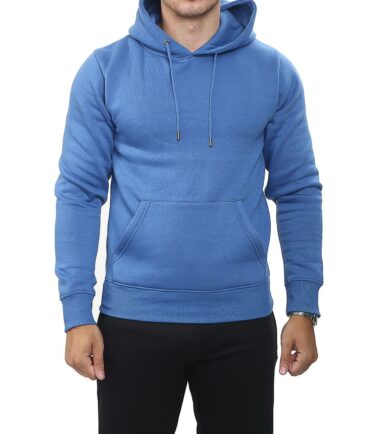 Mens Pullover Hoodie Hooded Sweatshirt Fleece Top Plain Hoody Jumper S - 5XL