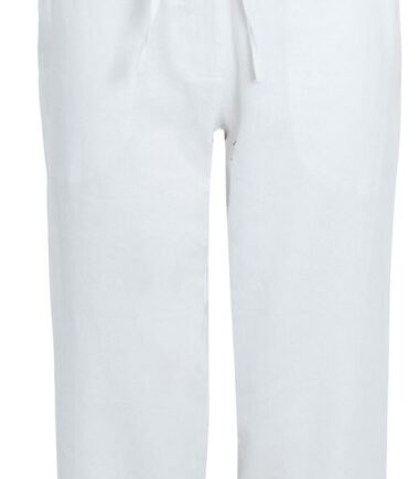 Womens 3/4 Length Summer Holiday Linen Black White Stone Comfort Trousers