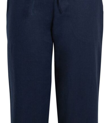 Womens 3/4 Length Summer Holiday Linen Black White Stone Comfort Trousers