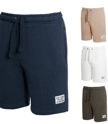 Mens Elasticated Waistband Contrast Colour Tape Label Summer Holiday Shorts