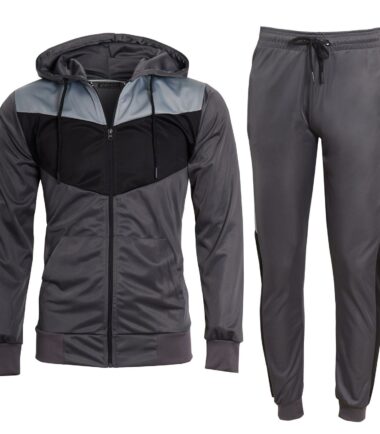Mens Exercise Gym Jogging Casual Skinny Chevron Hoodie Sweat Tracksuit Bottoms
