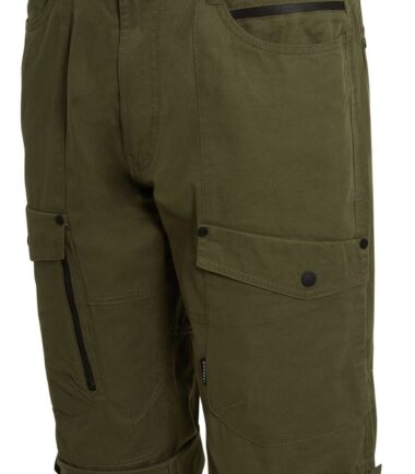Mens Cotton Cargo Shorts three quarters Turn Up Belted Zip Pockets UK Size