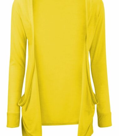New Kids Girls Plain Open Front Pocket Boyfriend Cardigan Long Sleeve Shrug Top