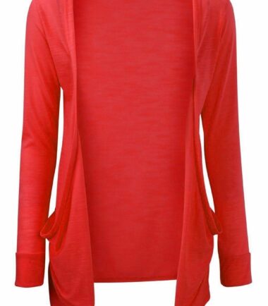 New Kids Girls Plain Open Front Pocket Boyfriend Cardigan Long Sleeve Shrug Top