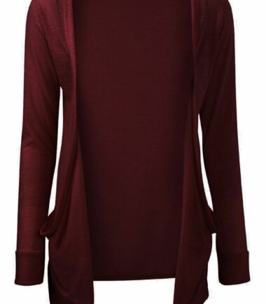 New Kids Girls Plain Open Front Pocket Boyfriend Cardigan Long Sleeve Shrug Top