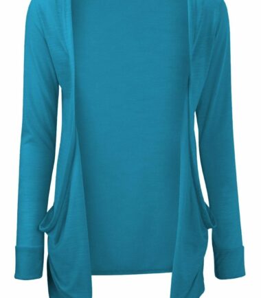 New Kids Girls Plain Open Front Pocket Boyfriend Cardigan Long Sleeve Shrug Top