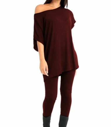 Womens-Off-Shoulder-Baggy-Top-Leggings-Set-Casual-Summer-Loungewear-Tracksuit Womens Off Shoulder Baggy Top Leggings Set Casual Summer Loungewear Tracksuit