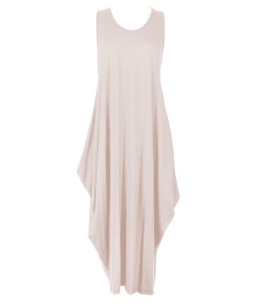 New Womens Italian Lagenlook Tulip Parachute Dress Stretchy Sleeveless Tunic Top