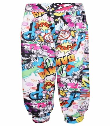 New Womens Animal Print 3/4 Hareem Alibaba Baggy Overseized Short Leggings Pants