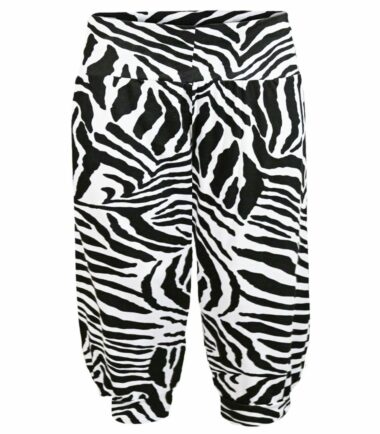 New Womens Animal Print 3/4 Hareem Alibaba Baggy Overseized Short Leggings Pants