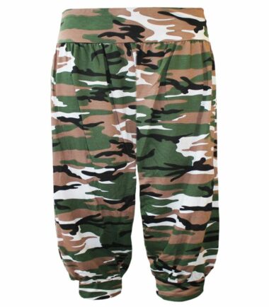 New Womens Animal Print 3/4 Hareem Alibaba Baggy Overseized Short Leggings Pants