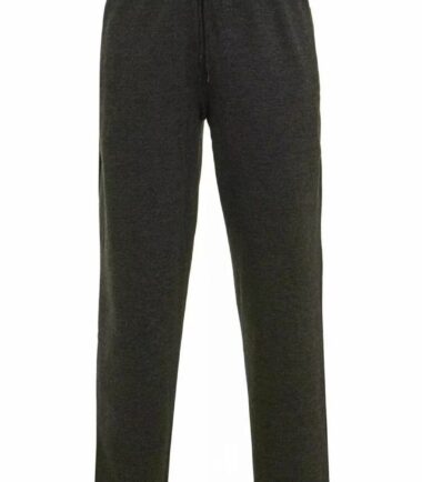 New Mens Plain Fleece Joggers Bottoms Zip Pocket Open Hem Casual Trousers Pants