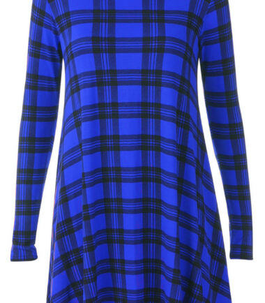 GIRLS SWING DRESS LONG SLEEVE SKATER TOP KIDS PLAIN PRINTED 3-13 YEARS CHRISTMAS