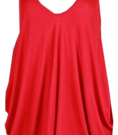 New Womens Strappy V Neck Baggy Fit Lagenlook Hanky Romper Summer Cami Vest Top