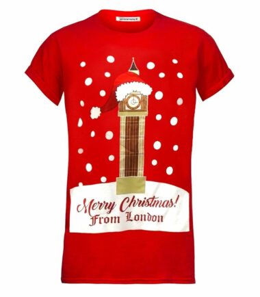 New Womens Mens Merry Christmas Reindeer Santa Novelty T-Shirt Unisex Xmas Top