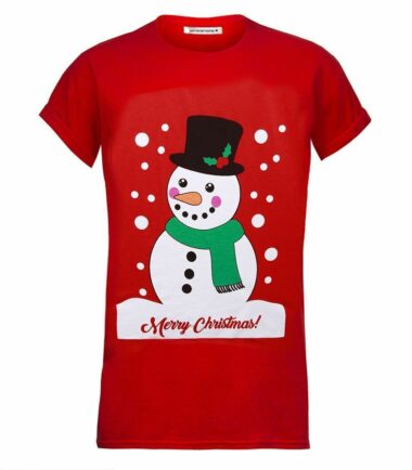 New Womens Mens Merry Christmas Reindeer Santa Novelty T-Shirt Unisex Xmas Top