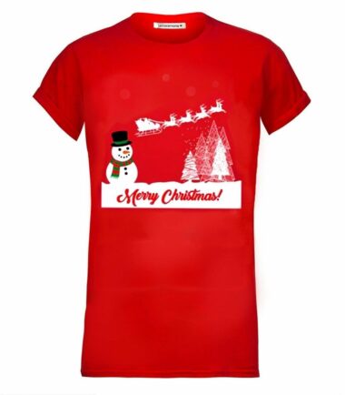 New Womens Mens Merry Christmas Reindeer Santa Novelty T-Shirt Unisex Xmas Top