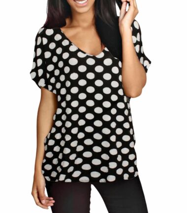 New-Womens-Turn-Up-Short-Sleeve-Plain-Printed-V-Neck-Loose-Baggy-Fit-T-Shirt-Top New Womens Turn Up Short Sleeve Plain Printed V Neck Loose Baggy Fit T-Shirt Top