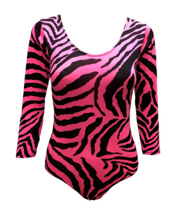 GIRLS NEON ZEBRA LEOTARDS GYMNASTICS SCHOOL UNIFORM SWIMMING BALLET PE LEOTARD