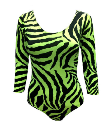 GIRLS NEON ZEBRA LEOTARDS GYMNASTICS SCHOOL UNIFORM SWIMMING BALLET PE LEOTARD
