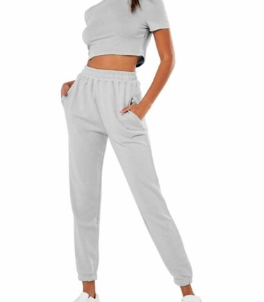Womens-Short-Sleeve-Crop-Top-Joggers-Bottoms-2-Pcs-Set-Active-Sports-Loungewear Womens Short Sleeve Crop Top Joggers Bottoms 2 Pcs Set Active Sports Loungewear