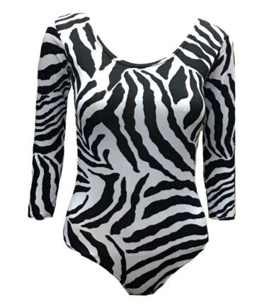 GIRLS ZEBRA LEOTARDS GYMNASTICS SCHOOL UNIFORM SWIMMING BALLET DANCE PE LEOTARD