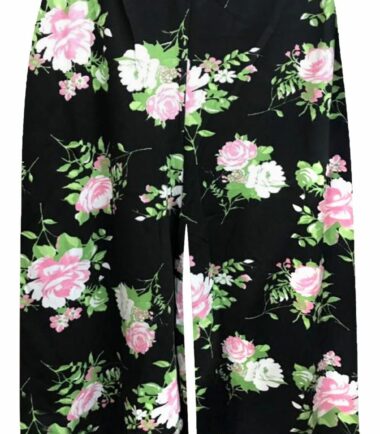 New-Womens-Floral-Print-Wide-Leg-Culottes-Baggy-3/4-Length-Palazzo-Short-Trouser New Womens Floral Print Wide Leg Culottes Baggy 3/4 Length Palazzo Short Trouser